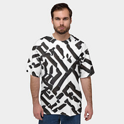 Футболка оверсайз мужская Маскировочные узоры, цвет: 3D-принт — фото 2