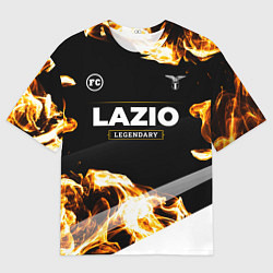 Футболка оверсайз мужская Lazio legendary sport fire, цвет: 3D-принт