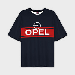 Футболка оверсайз мужская Opel blue theme, цвет: 3D-принт