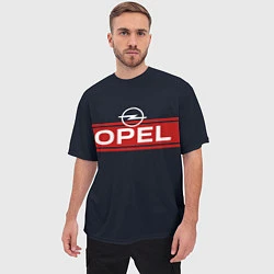 Футболка оверсайз мужская Opel blue theme, цвет: 3D-принт — фото 2