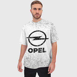 Футболка оверсайз мужская Opel с потертостями на светлом фоне, цвет: 3D-принт — фото 2