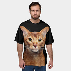 Футболка оверсайз мужская Молодая абиссинская кошечка, цвет: 3D-принт — фото 2