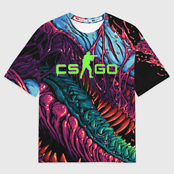Футболка оверсайз мужская CS GO - HYPERBEAST, цвет: 3D-принт