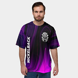 Футболка оверсайз мужская Nickelback violet plasma, цвет: 3D-принт — фото 2