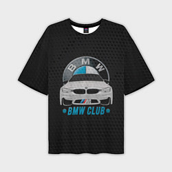 Футболка оверсайз мужская BMW club carbon, цвет: 3D-принт