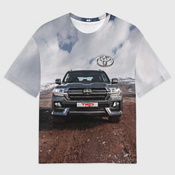 Футболка оверсайз мужская Toyota Land Cruiser in the mountains, цвет: 3D-принт