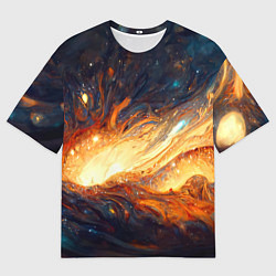 Футболка оверсайз мужская Центр вселенной - Абстракция, цвет: 3D-принт