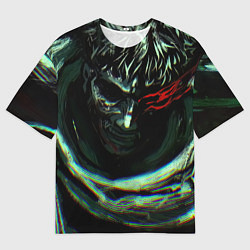 Футболка оверсайз мужская Берсерк Гатс В Плаще, цвет: 3D-принт
