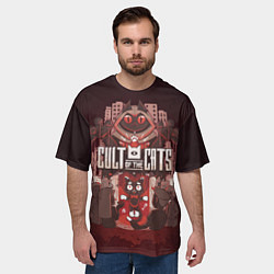 Футболка оверсайз мужская Dark Cult Of The Cats, цвет: 3D-принт — фото 2
