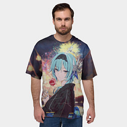 Футболка оверсайз мужская Genshin Impact - Eula Inazuma, цвет: 3D-принт — фото 2
