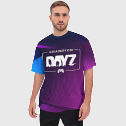 Футболка оверсайз мужская DayZ gaming champion: рамка с лого и джойстиком на, цвет: 3D-принт — фото 2