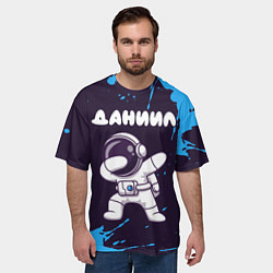 Футболка оверсайз мужская Даниил космонавт даб, цвет: 3D-принт — фото 2