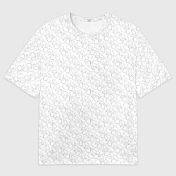 Футболка оверсайз мужская Little Ghosts on white, цвет: 3D-принт