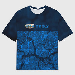 Футболка оверсайз мужская Geely - абстракция трещины, цвет: 3D-принт