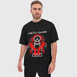 Футболка оверсайз мужская Игра в кальмара - Squid Game, цвет: 3D-принт — фото 2