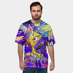 Футболка оверсайз мужская Гомер Симпсон - стилизация - экспрессия, цвет: 3D-принт — фото 2