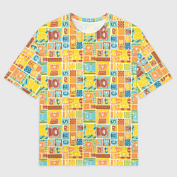 Футболка оверсайз мужская Кот попарт, цвет: 3D-принт