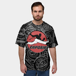 Футболка оверсайз мужская Capoeira fighter jump, цвет: 3D-принт — фото 2