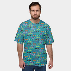 Футболка оверсайз мужская Очки разноцветные поп арт, цвет: 3D-принт — фото 2