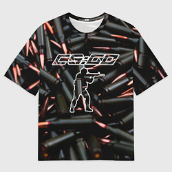 Футболка оверсайз мужская CS:GO - патроны, цвет: 3D-принт