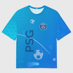 Футболка оверсайз мужская Psg абстракция спорт, цвет: 3D-принт