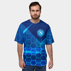 Футболка оверсайз мужская Napoli Соты абстракция, цвет: 3D-принт — фото 2