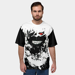 Футболка оверсайз мужская Tokyo Ghoul Kaneki Ken paint, цвет: 3D-принт — фото 2