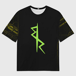 Футболка оверсайз мужская Киберпанк - Команда Дэвида, цвет: 3D-принт