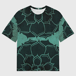 Футболка оверсайз мужская Абстрактный цветочный узор, цвет: 3D-принт