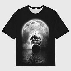 Футболка оверсайз мужская Корабль в ночи, цвет: 3D-принт