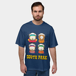 Футболка оверсайз мужская South park космонавты, цвет: 3D-принт — фото 2