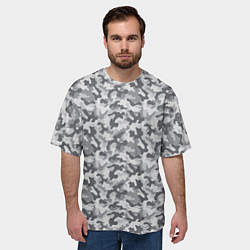 Футболка оверсайз мужская Камуфляж М-21 серый, цвет: 3D-принт — фото 2