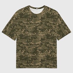 Футболка оверсайз мужская Камуфляж AOR-1 мелкий, цвет: 3D-принт