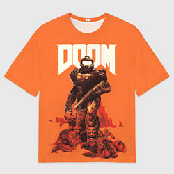 Футболка оверсайз мужская DOOM - Doomguy, цвет: 3D-принт