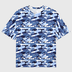 Футболка оверсайз мужская Камуфляж Navi Camo, цвет: 3D-принт