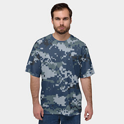 Футболка оверсайз мужская Камуфляж Росгвардия цифра, цвет: 3D-принт — фото 2
