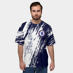 Футболка оверсайз мужская Фк челси, цвет: 3D-принт — фото 2