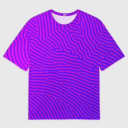 Мужская футболка оверсайз Фиолетовые линии