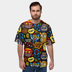 Футболка оверсайз мужская Ужастики и монстры, цвет: 3D-принт — фото 2