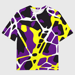 Футболка оверсайз мужская Яркие пятнистые узоры, цвет: 3D-принт