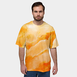 Футболка оверсайз мужская Оранжевое настроение, цвет: 3D-принт — фото 2