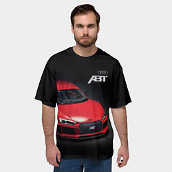 Футболка оверсайз мужская Audi quattro ABT autotuning, цвет: 3D-принт — фото 2