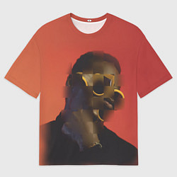 Футболка оверсайз мужская Психоделический афроамериканец, цвет: 3D-принт