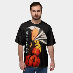 Футболка оверсайз мужская Сайтама Ванпанчмен, цвет: 3D-принт — фото 2