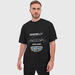 Футболка оверсайз мужская Geely Атлас, цвет: 3D-принт — фото 2