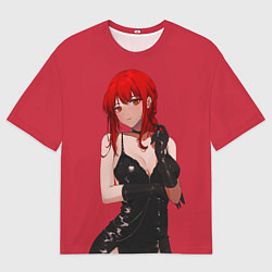 Футболка оверсайз мужская Макима в красивом платье, цвет: 3D-принт