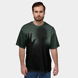 Футболка оверсайз мужская Хэллоуин - тень призрака, цвет: 3D-принт — фото 2