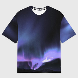 Футболка оверсайз мужская Northern lights, цвет: 3D-принт