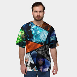 Футболка оверсайз мужская Персонажи Блич В Осколах, цвет: 3D-принт — фото 2