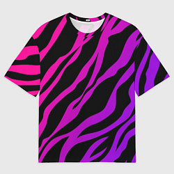 Футболка оверсайз мужская Неоновый паттерн линии, цвет: 3D-принт